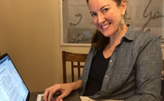 Andrea Slaydon Using INK on Laptop