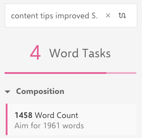 4 word tasks
