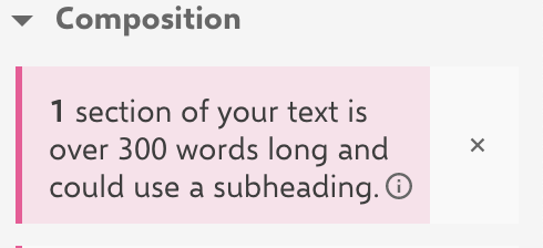 1 section of your text is over 300 words long
