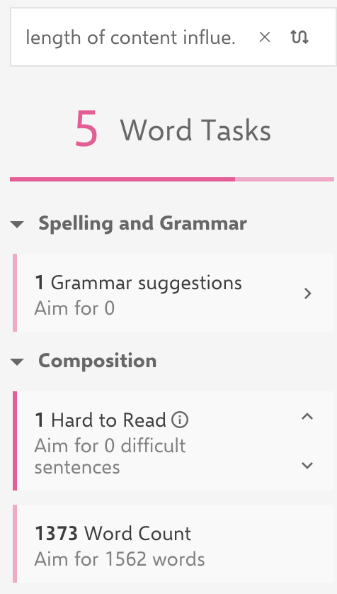 INK tells the user that the competition has 1562 words.