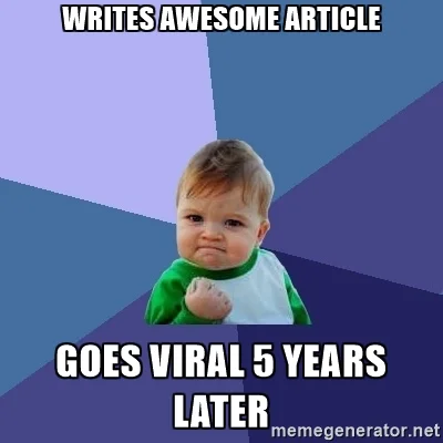 Content creators want their articles to go viral... even if it's five years later.