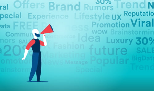 Tone is different than voice. This illustration represents writing for a business.