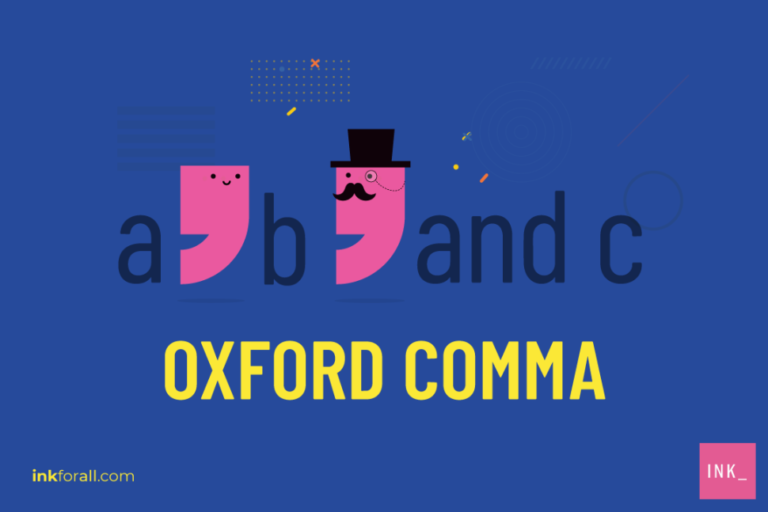 What Is An Oxford Comma How To Use It Ink Blog