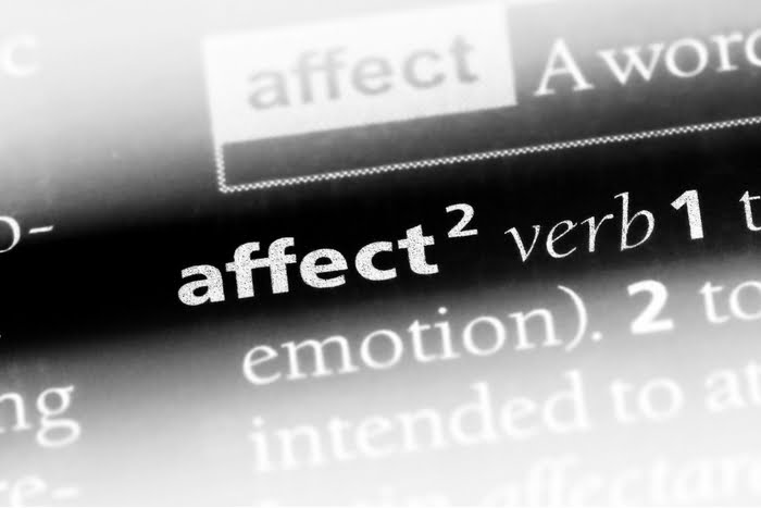 Affect is a verb