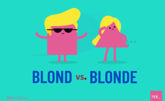 Blond is to a man, while blonde is to a woman. As much as possible, avoid using these two as stand-alone nouns since some people find these terms, particularly "blonde," sexist.