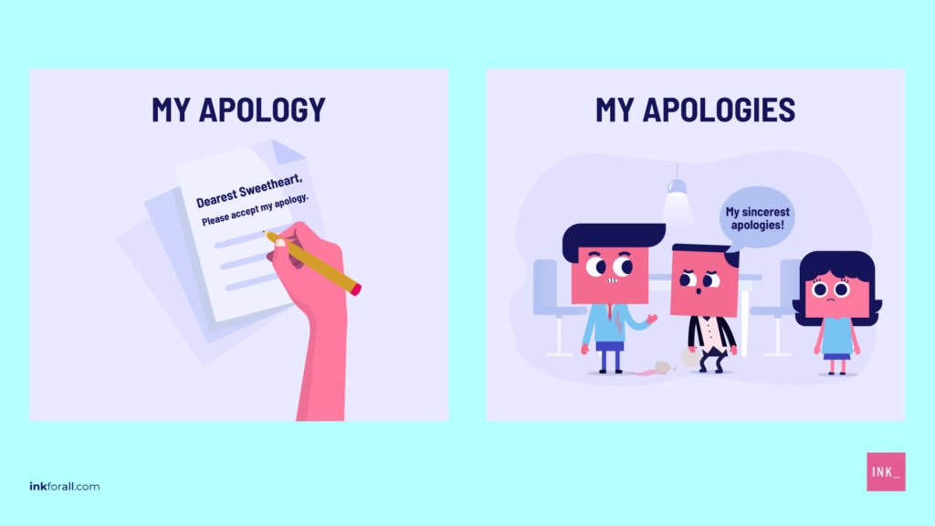 My Apologies” vs. “My Apology”: Which Is Correct?