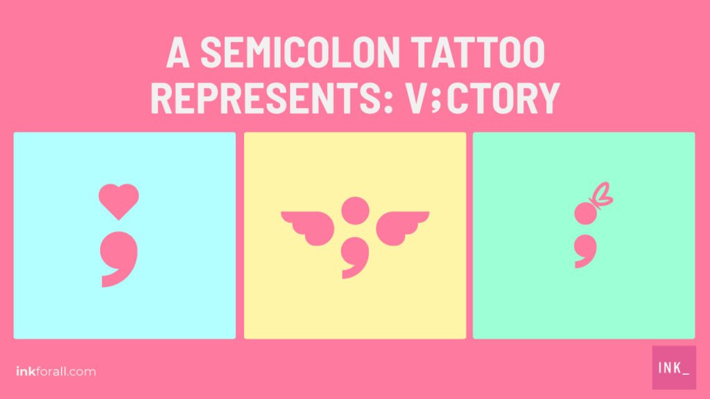 Heart Semicolon - Set van 2 | Tijdelijke Tattoo