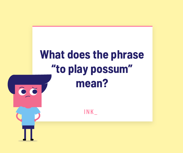 What does the phrase "to play possum" mean?