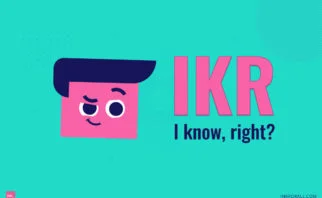 A young man with a smirk on his face. Text reads: IKR, I know, right?