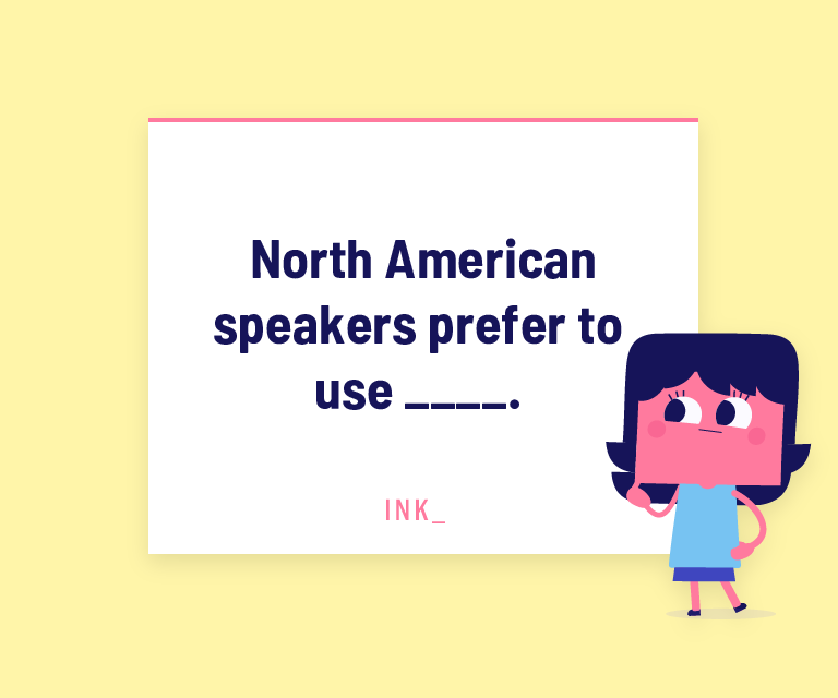 Preference north american Prefer to Use Text On White Board Behind Cartoon girl